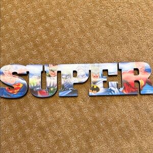 Superhero Wall Decor holographic sign